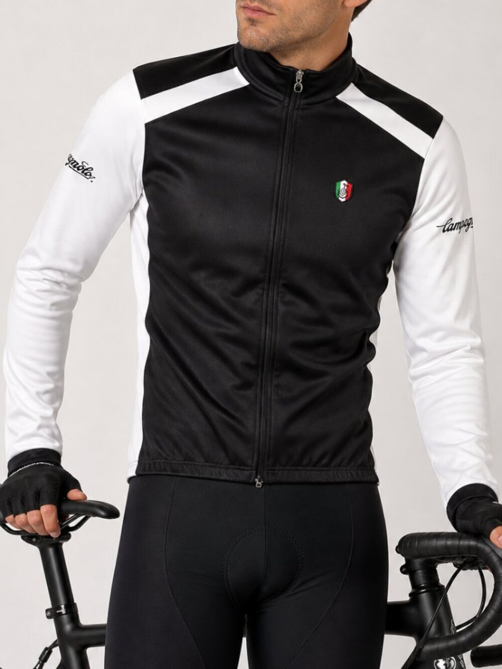 CAMPAGNOLO Heritage Classic Long Sleeve Full Zip Cycling Jersey Shirt Black XL